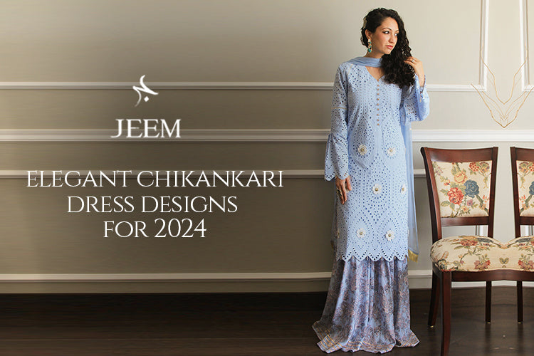 white christmas dresses ASR-01 White Chikan Set with Chunri Dupatta main image 1