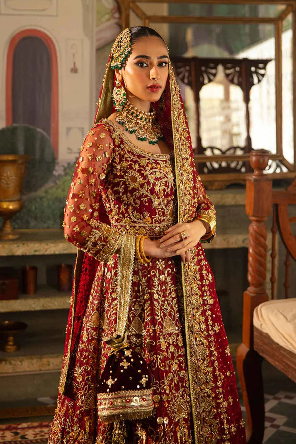 red bridal wedding dress