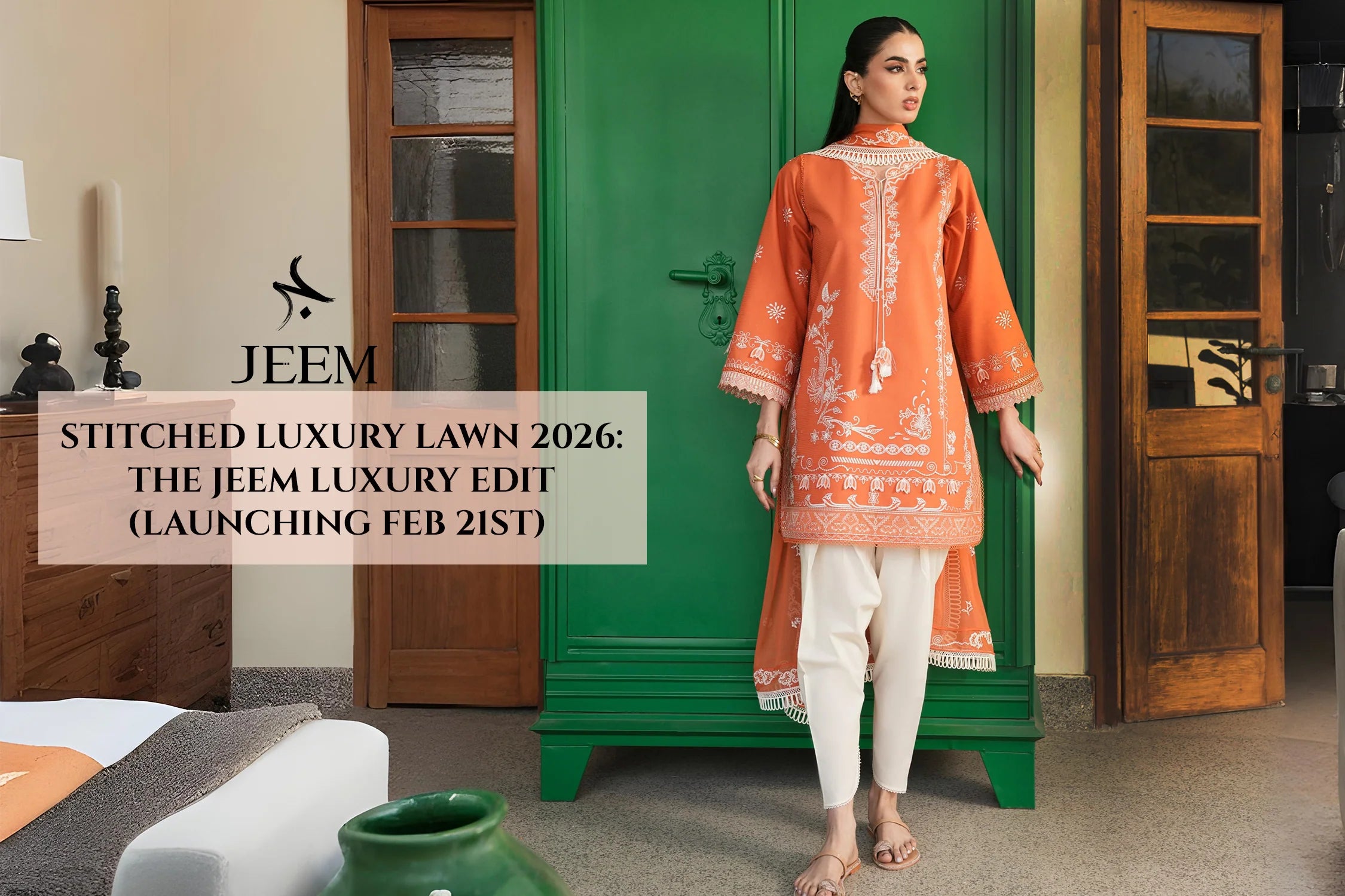 Stitched Luxury Lawn 2026 | JEEM Luxury Edit – Launching Feb 21
