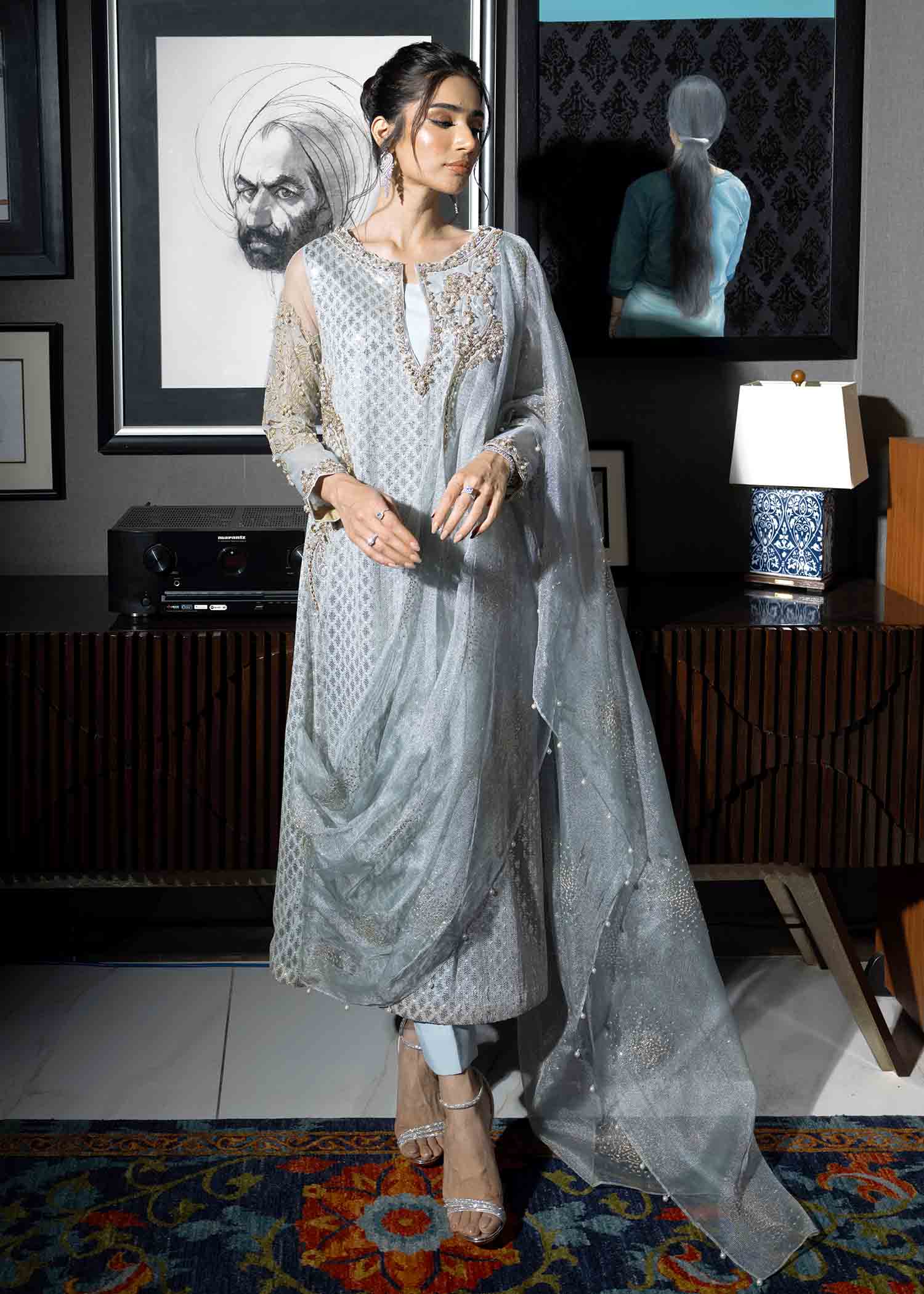 Buy Online ISABEL BLUE Dress For Women - JEEM Buy Online ISABEL BLUE Dress For Women - JEEM