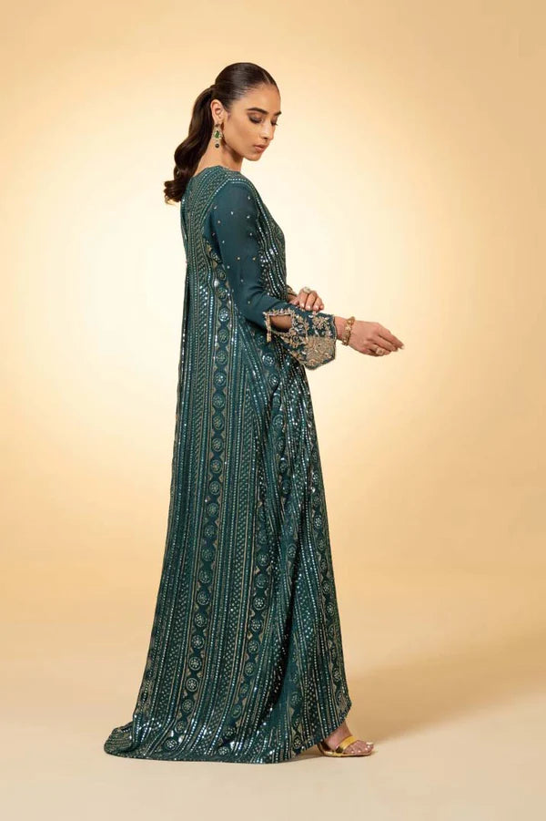 aura green dress for girls