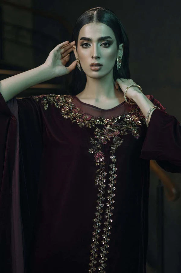 burgundy gem women dress