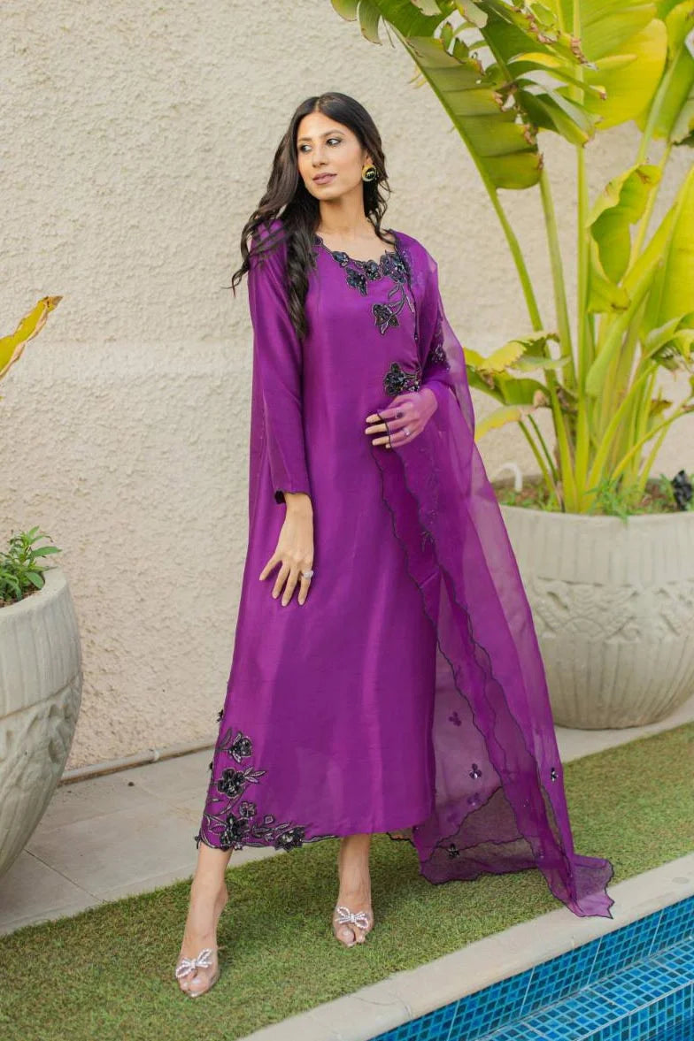 emma purple dress for woman