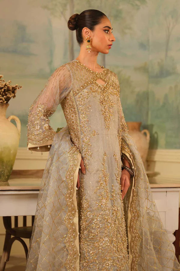 golden rain bridal dress