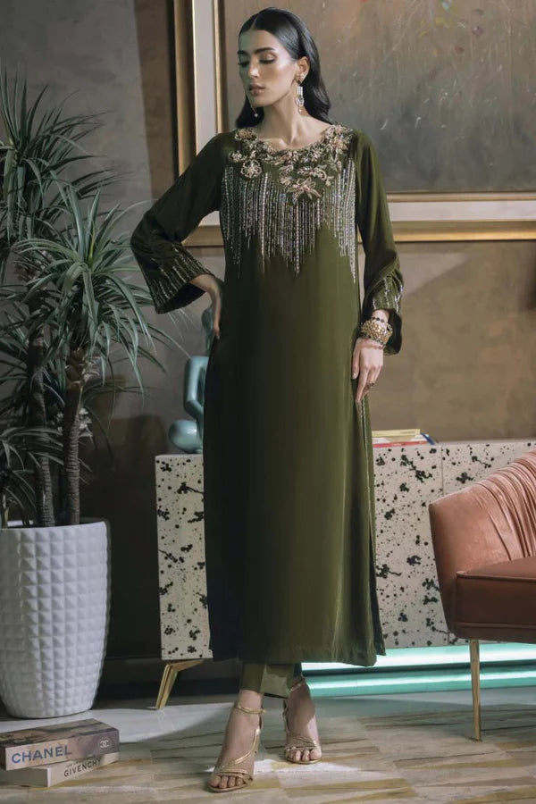 green moss dress for womens