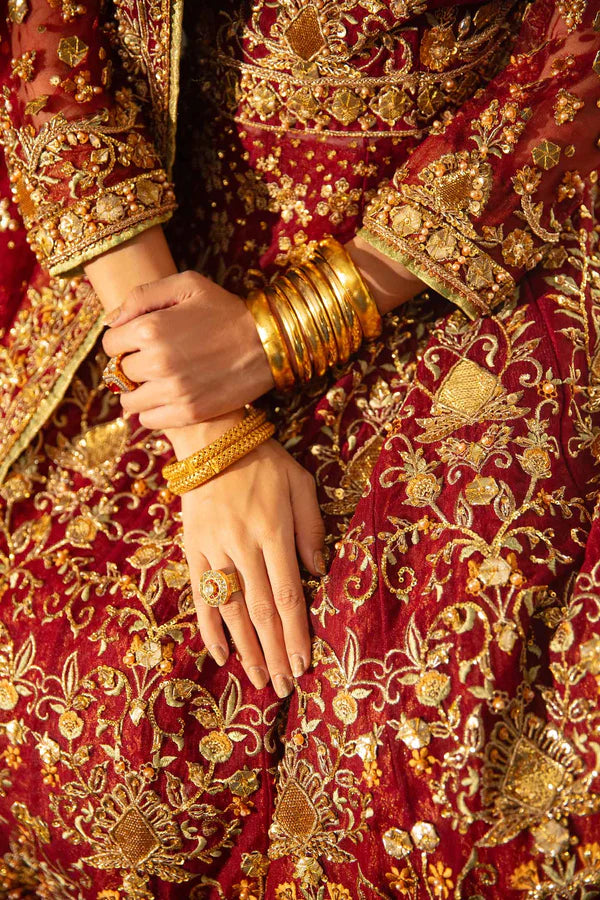 red bridal dress